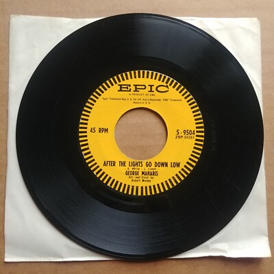 GEORGE MAHARIS After The Lights Go Down Low 45 7'' POP VOCAL Record Vinyl Records