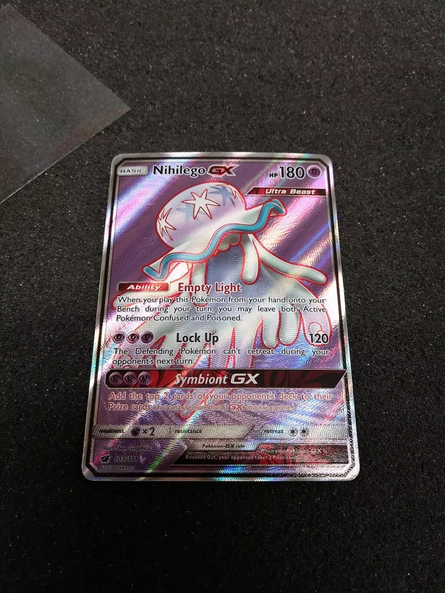  Pokemon Nihilego-GX - 103/111 - Full Art Ultra Rare