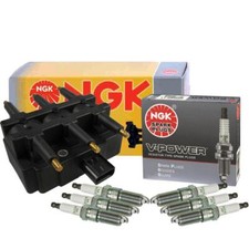 Ngk 1 Dis Ignition Coil 6 V-power Spark Plugs Kit For Chrysler Dodge Jeep Vw