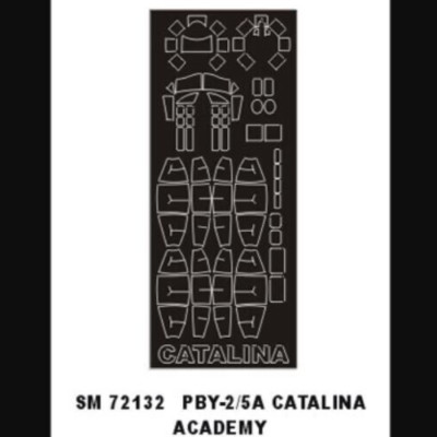Montex 1/72 Canopy Paint Masks for Academy PBY-2 PBY-5A Catalina - SM72132