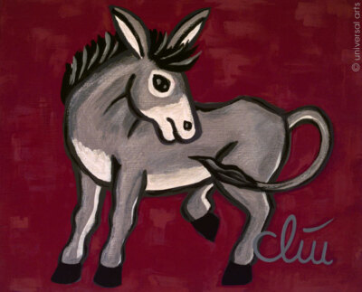 JACQUELINE DITT - The Unwilling Donkey 2005 Paintings Pictures Animal Donkey