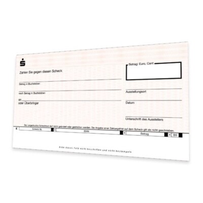 SPARKASSE - Spendenscheck - PR-Scheck - Bankenscheck, Format: 60 x 34 cm