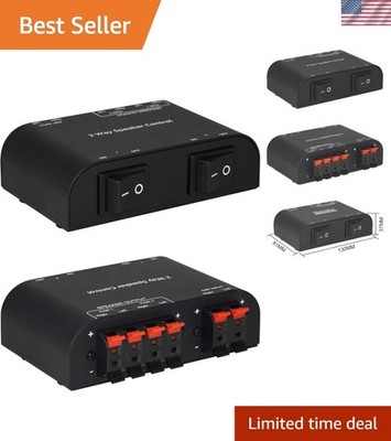 61048 2 to 4 Way Speaker Switch, 1 in 2 Out to 1 in 4 Out Way Pair Stereo Spe...