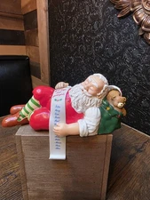 Vintage Motion Activated Lighted Musical Santa Stocking Hanger- Santa Snores