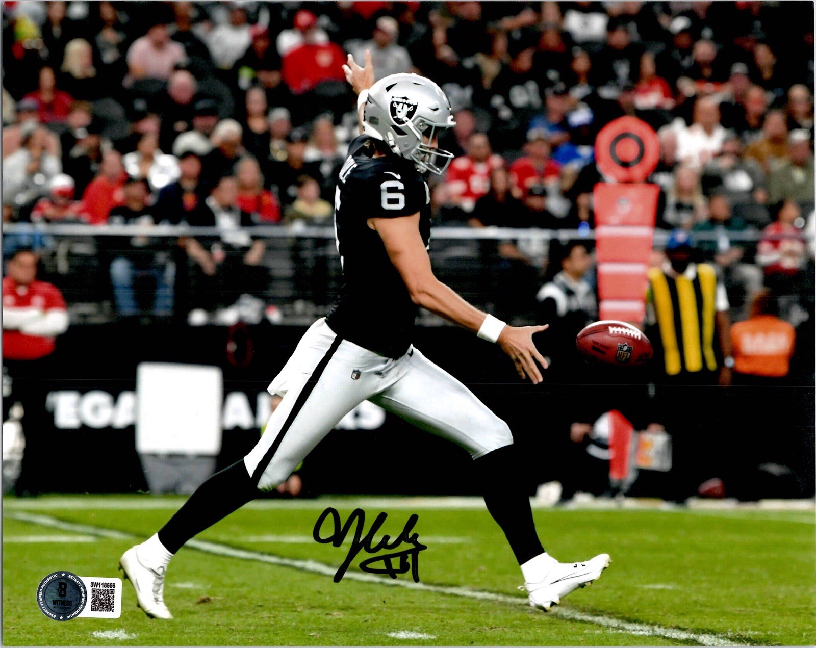 A.J. Cole Autographed Signed Las Vegas Raiders 8X10 PHOTO ALL-PRO BECKETT BAS COA 