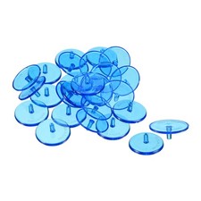 50Pcs 24mm Transparent Plastic Golf Ball Marker for Flat Position Mark Blue