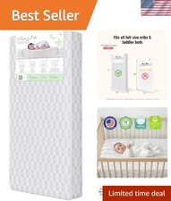 Baby Mattress Crib Toddler Waterproof Support Eco-Friendly 5 Inch