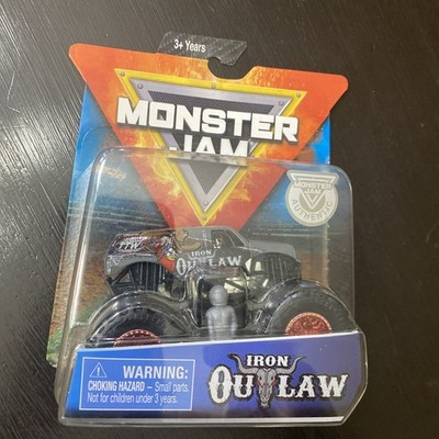 AUTHENTIC 2019 SPIN MASTER Monster Jam IRON OUTLAW   W/POSTER & FIGURE