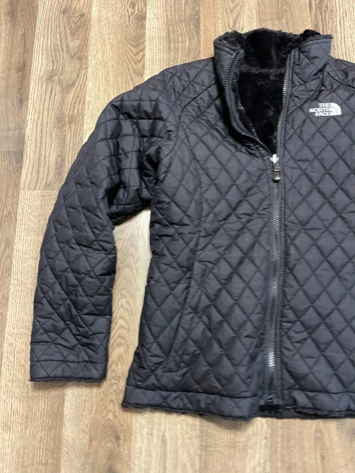 Chaqueta North Face, Para Mujer Talla Grande, Negra, Cremallera Completa, Reversible, Acolchada Foto 4 de 4