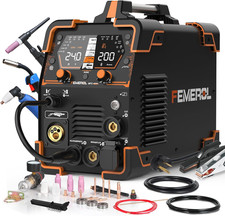 Plasma Cutter Welder Combo 200A Gas Mig/Gasless MIG/HF Tig/Stick/Cut/Spot 6 in 1