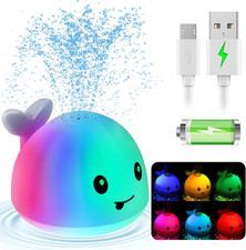 Light Up Baby Bath Toys for Toddlers, Whale Sprinkler Water Fun 1-3 Years