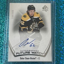 2021-22 SP Authentic OSKAR STEEN Future Watch Auto #d/999 Boston Bruins - (RC)