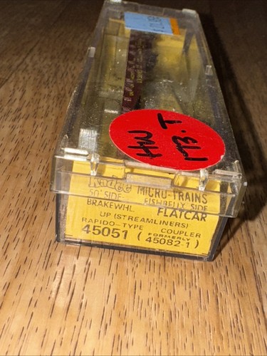 Microtrenes escala N MTL/Kadee 45050 UP ferrocarril 50' Fishbelly Flatcar #56932 | Zustand: New