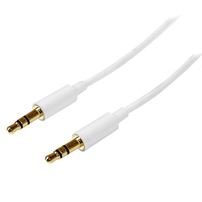 StarTech.com 2m White Slim 3.5mm Audio Cable MM (UK IMPORT) OFF-ACC NEW