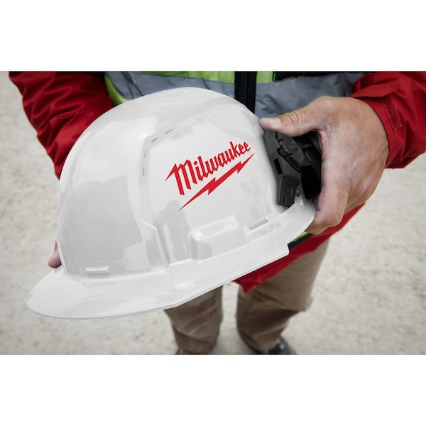 Milwaukee Tool 48-73-1228 Bolt Red Front Brim Vented Hard Hat W/6Pt Ratcheting