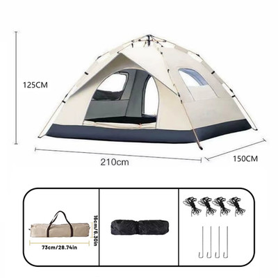 Outdoor Automatic Quick-Opening Tent Automatic Rainproof Sunshine-Proof Tent Fis