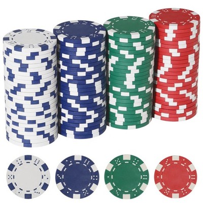 100PCS Poker Chips 11.5g Casino Texas Holdem Blackjack Game Set