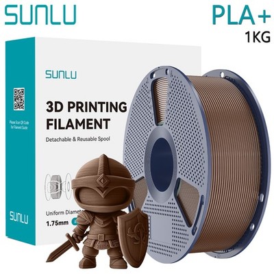 SUNLU 1KG Coffee Brown PLA Plus 3D Printer Filament 1.75MM PLA+ 2.2lbs No Bubble
