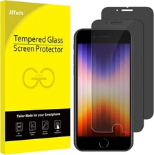 JETech Privacy Screen Protector for iPhone SE 3 (2022 3rd Edition) Black 