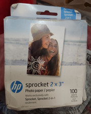 HP Sprocket Photo Paper 2x3" , 100 Sheets 2 X 3'
