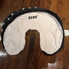 Boppy Cushion Pillow Cover XOXO Black And White Unisex Washable