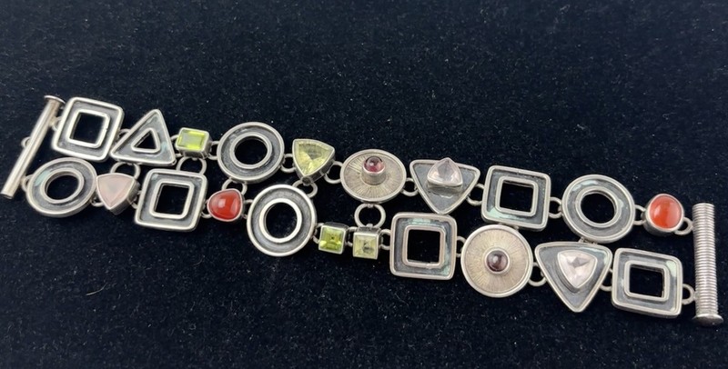 Echo of the Dreamer Double Row Gemstone Bracelet 