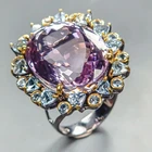 Vintage ring 38 ct+ Natural Ametrine Ring 925 Sterling Silver Size 8 /R448117