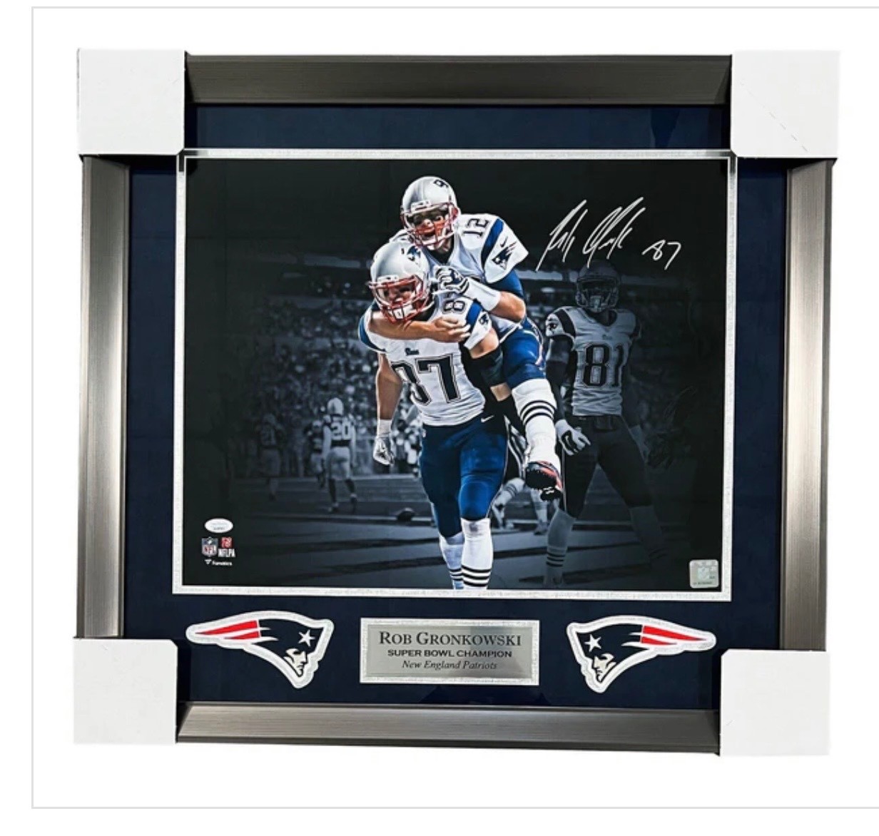 Rob Gronkowski Autographed Signed New England Patriots 16x20 Framed Photo (Patriots) Fanatics COA 