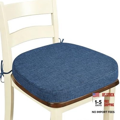 Dining Chair Cushions Piece Non-Slip Bottom6''x6''x2'' | Washable 1 Blue