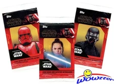 (3) Topps Star Wars Rise of Skywalker Sealed Packs-18 Cards-Rare EUROPE Version