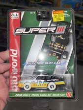 Auto World 2008 CHEVY MONTE CARLO - iWheels SUPER III HO SLOT CAR - NEW - WHITE