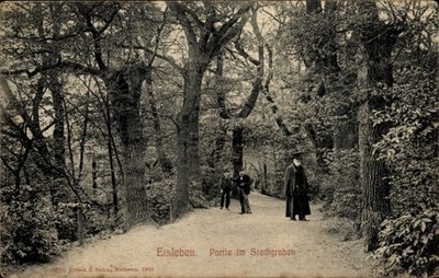 Postcard Lutherstadt Eisleben, lot in the moat, 6818 brick and... - 5077941