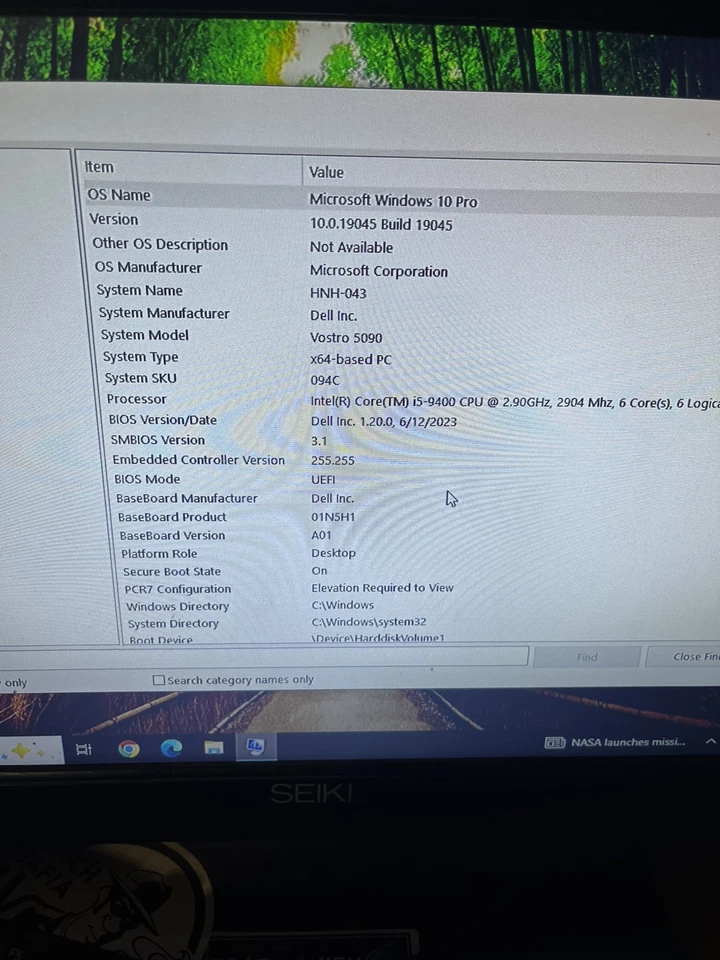 Dell Vostro 5090 16gb Ram 256gb Nvme.2 SSD Intel I5 9400 CPU Probada Funcionando Foto 2 de 4