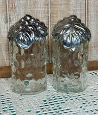 Arthur Court 2002 Salt & Pepper Shakers Set-Grape Pattern, Aluminum-BEAUTIFUL!