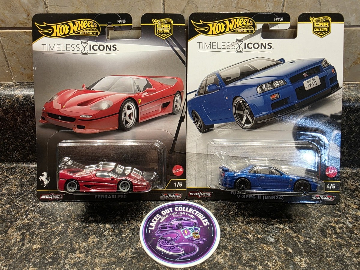 Hot Wheels Premium Timeless Icons Ferrari F50 & Nissan Skyline GT