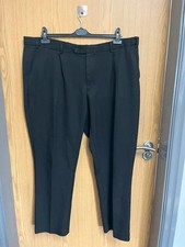 Taylor & Wright Black Tailored Trousers Straight Leg Smart Office Formal Suit