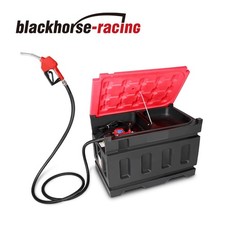 48 Gallon Portable Gasoline Diesel Fuel Transfer Tank w/ Pump 12V DC Electric