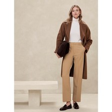 BANANA REPUBLIC Straight Sculpted Pant Plateau Beige Tan Sz 8 NWT 90 KK8 
