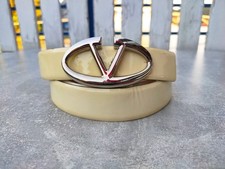 Valentino Garavani Vintage Belt Size 95/38 – Silver V Buckle – With Dust Bag
