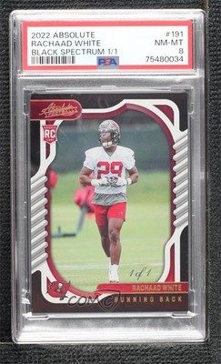 2022 Panini Absolute Rookies Black Galaxy 1/1 Rachaad White #191 Rookie RC 0g70