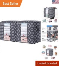 Storage Bags 2 Pack 100L Clothes Organization and Storage Containers