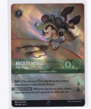 Disney Lorcana Mickey Mouse Artful Rogue Enchanted Foil 210/204 First Chapter EN