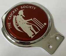 THE CRICKET SOCIETY Classic Car Badge - Cricket Themed