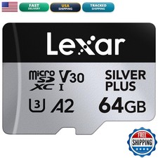 Lexar 64GB microSDXC UHS-I U3 V30 A2 Memory Card with Adapter