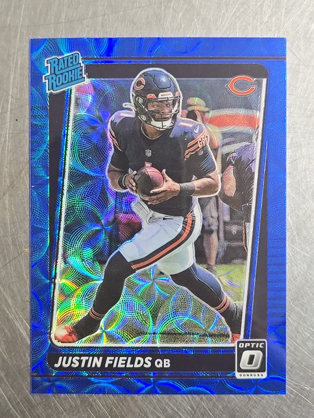2021 Donruss Optic Justin Fields Blue Scope Rated Rookie #204