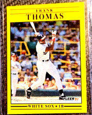 1991 Fleer FRANK THOMAS #138 RARE / Yellow Vintage Collectable Baseball Card 
