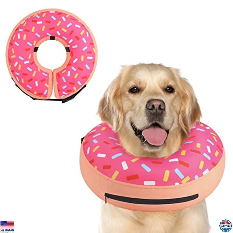 Inflatable Dog Cone Collar Alternative, Soft Recovery E-Collar for