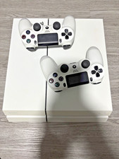 Sony PlayStation 4 (PS4) - 500GB - White Console + Controller & Wires - Good