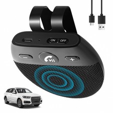 Wireless Bluetooth Car Kit with Hands-Free Speakerphone, Dual-Phone Support, Aut