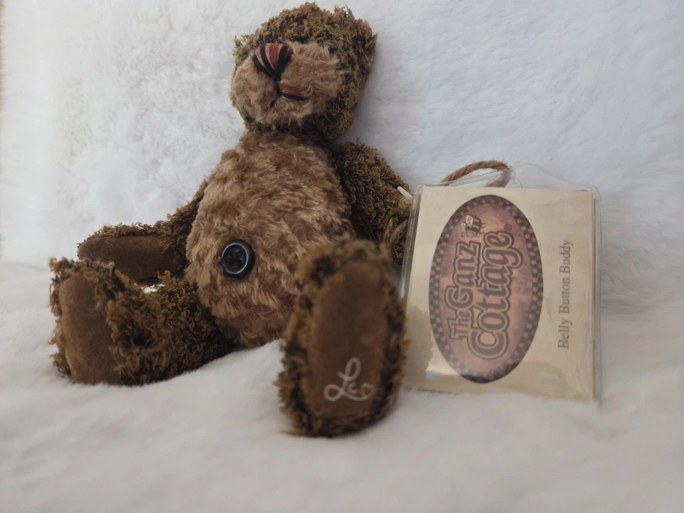 Vintage Ganz Cottage Belly Button Buddy Bear Plush Collectible Toy Jointed Toy - Image 3 of 4
